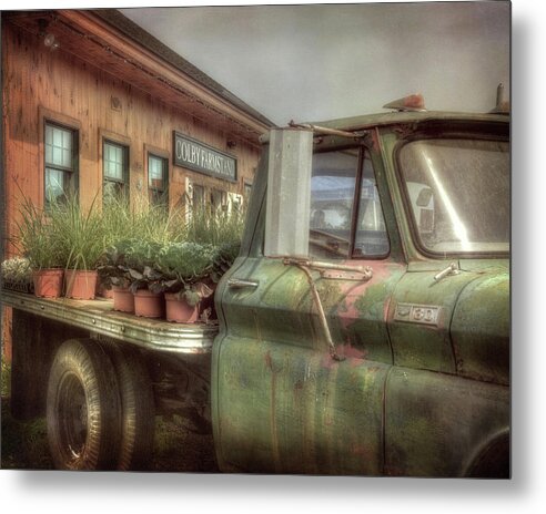 Antique Truck Metal Print featuring the photograph Chevy C 30 Pickup Truck - Colby Farm by Joann Vitali