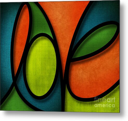 Love Metal Print featuring the mixed media Love - Abstract by Shevon Johnson