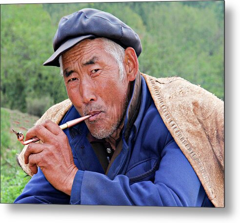 China Metal Print featuring the photograph Peasant Farmer by Marla Craven