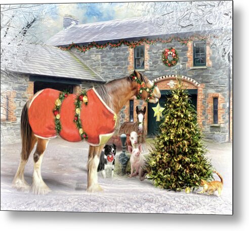 Clydesdale Metal Print featuring the digital art The Christmas Star by Trudi Simmonds