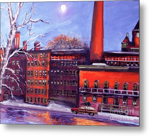 Waltham Metal Print featuring the painting Icy at Waltham Watch Factory by Rita Brown