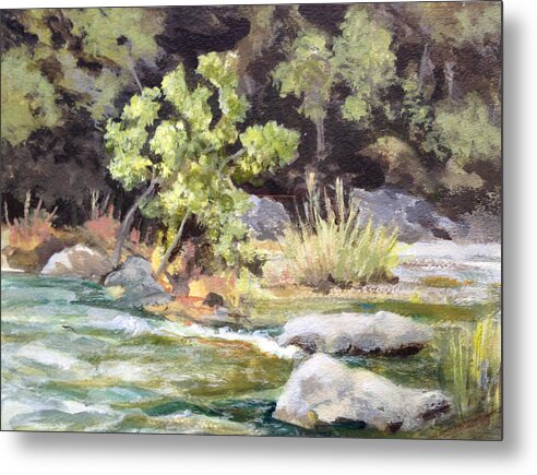 Bull Creek Metal Print featuring the painting Bull Creek in the Fall by Melanie Lewis