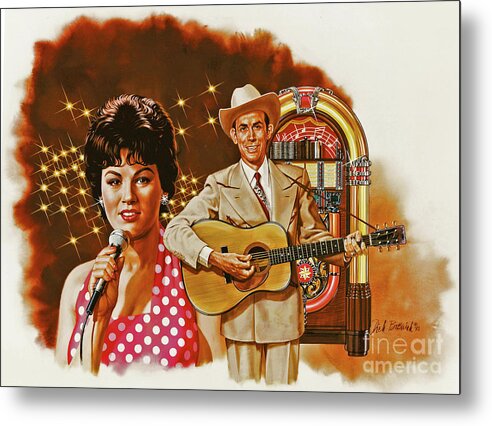 Music Metal Print featuring the painting Country Magic by Dick Bobnick