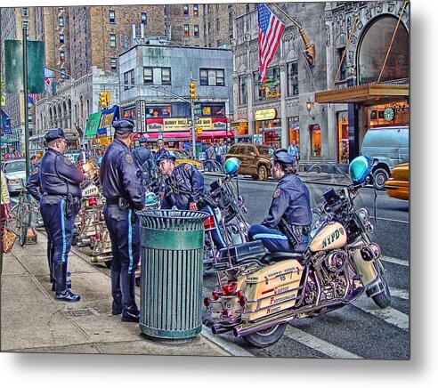 September Metal Print featuring the photograph NYPD Highway Patrol by Ron Shoshani