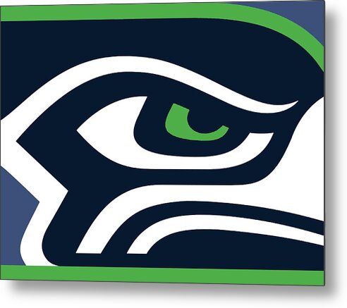 Seattle Metal Print featuring the painting Seattle Seahawks by Tony Rubino