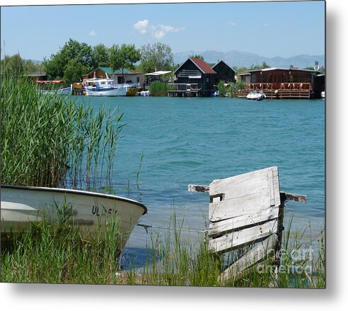 Moorings Metal Print featuring the photograph Time Passes - Boyana River - Montenegro by Phil Banks