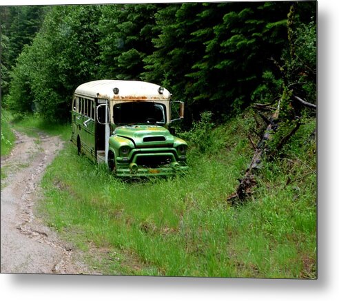 Bus Metal Print featuring the photograph Abandoned Bus by Jo Sheehan