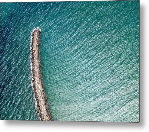 Aerial Metal Print featuring the photograph Abstract Ocean by Rick Deacon