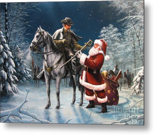 Civil War Metal Print featuring the painting Confederate Christmas by Dan Nance