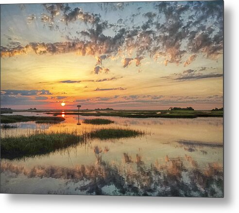 Clouds Metal Print featuring the photograph Sunrise Sunset Photo Art - Go In Grace by Jo Ann Tomaselli