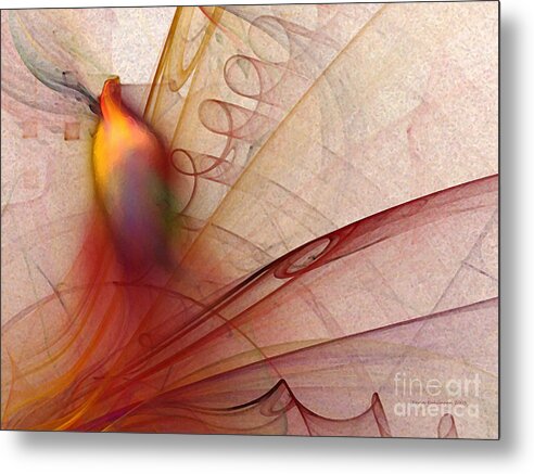 Abstract Metal Print featuring the digital art Leaving Marks Abstract Art by Karin Kuhlmann