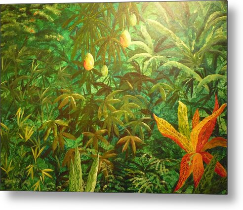 Mango Metal Print featuring the painting Mango Hill by Patti Bean