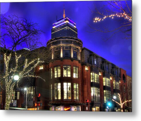Back Bay Metal Print featuring the photograph Newbury Street and the Prudential - Back Bay - Boston by Joann Vitali