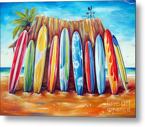Surf Metal Print featuring the painting Off-Shore by Deb Broughton