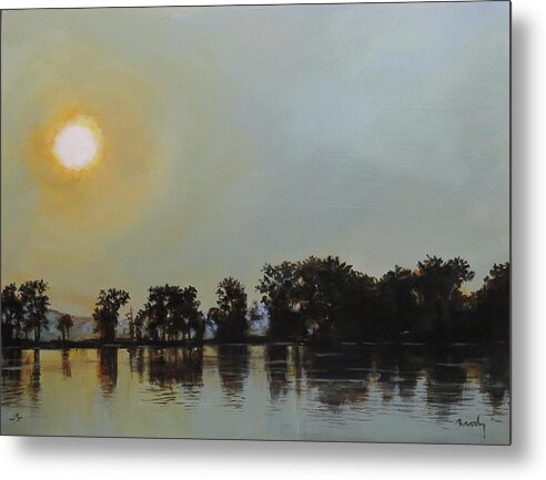 Sunset Metal Print featuring the painting Sunset Ride by William Brody