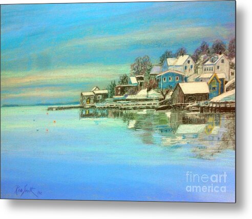 Seascape Metal Print featuring the pastel winter in Chester ,Nova Scotia by Rae Smith PAC