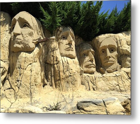 Sandiego Metal Print featuring the photograph Mount Rushmore,Legoland,SD by Bnte Creations