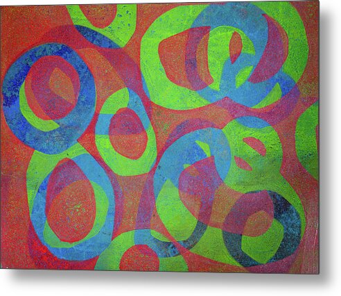 Abstract Metal Print featuring the mixed media Design 21 by Joye Ardyn Durham
