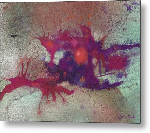 Abstract Metal Print featuring the painting Impulse by Gail Marten