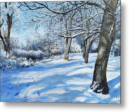 Winter Metal Print featuring the painting Love Is Blue by William Brody