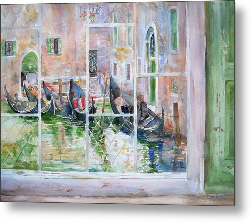 Venice Metal Print featuring the painting Ready to Row by Sue Kemp