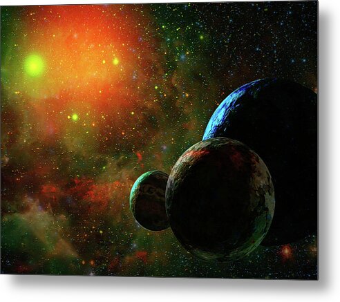  Metal Print featuring the digital art Three's a Crowd by Don White Artdreamer