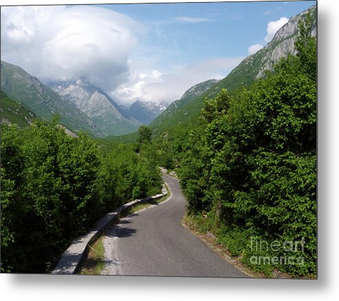 Theth Metal Print featuring the photograph Winding Road to Theth - Albania by Phil Banks