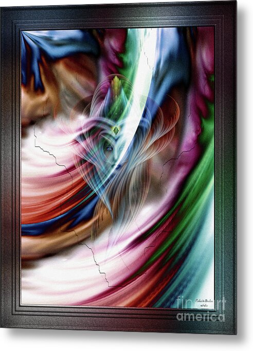 Dreams Metal Print featuring the digital art Whispers In A Dreams Of Beauty Abstract Portrait Art by Rolando Burbon
