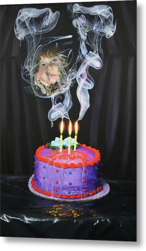 Caylee Anthony Metal Print featuring the painting August 9 2008 by Richard Barone