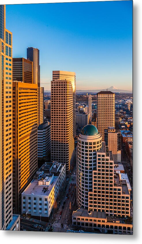 Seattle Photographer Metal Print featuring the photograph Out my window at work. Seattle by Tommy Farnsworth
