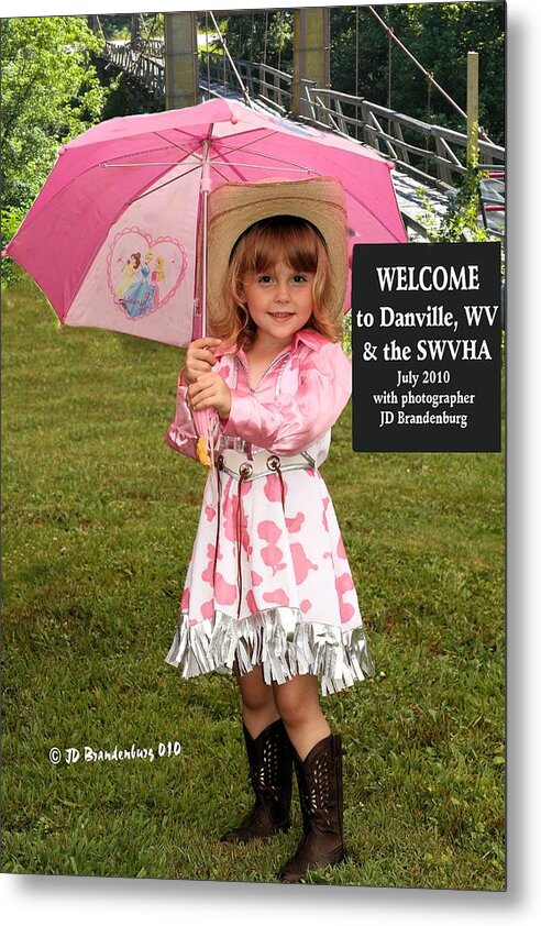 Girl Metal Print featuring the photograph Pretty In Pink by JD Brandenburg