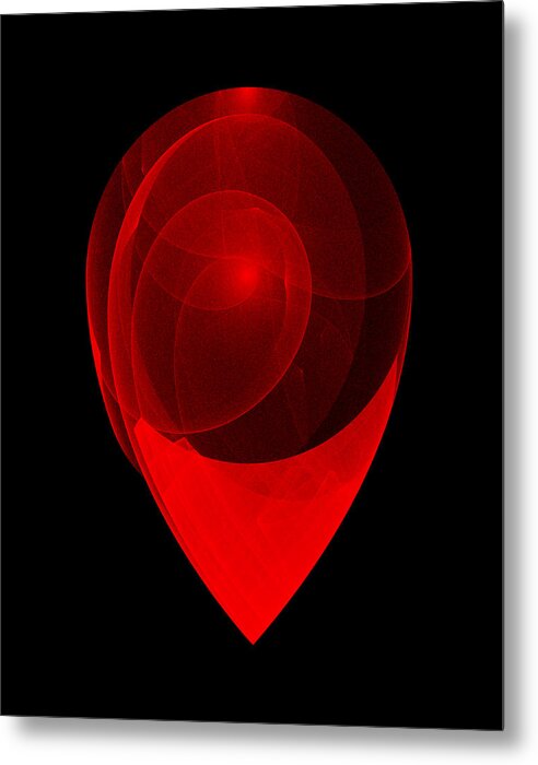 Strange Attractor Metal Print featuring the digital art Touched Stone I by Robert Krawczyk