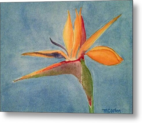 Bird Of Paradise Metal Print featuring the painting Bird of Paradise by M Carlen