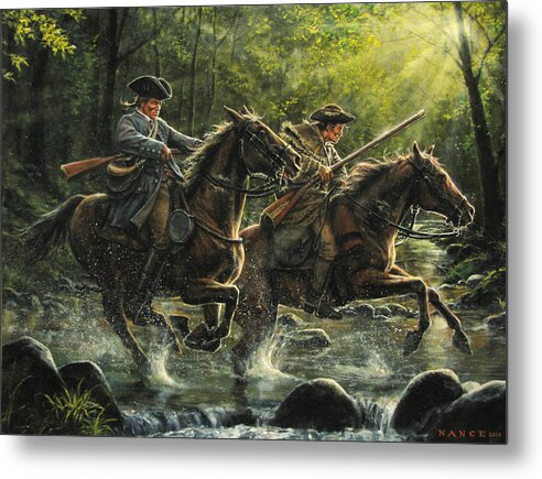 Horses Metal Print featuring the painting Patriots by Dan Nance