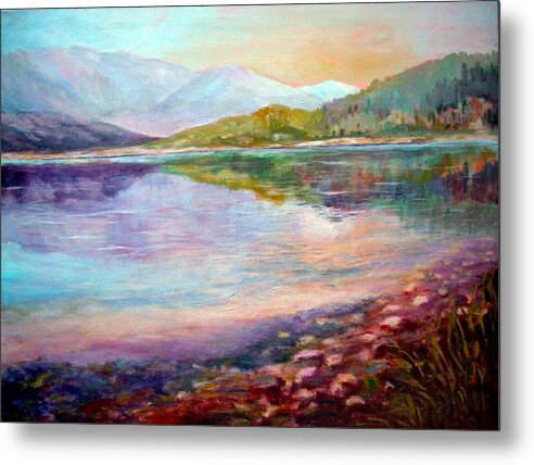 Mountains Metal Print featuring the painting Summer Afternoon by Sher Nasser