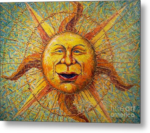 Sun Metal Print featuring the painting CBS sun - The Sun King by Gail Allen