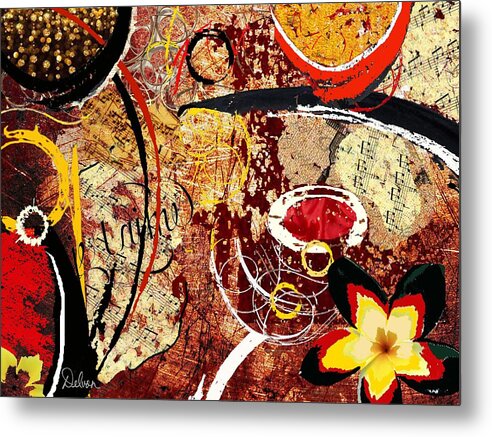 Art By Delvon Metal Print featuring the painting Enchanted Melodies 2 by Art by Delvon