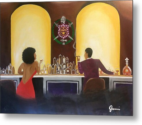 Omega Psi Phi Metal Print featuring the photograph Happy Hour by Jamie Bonfiglio