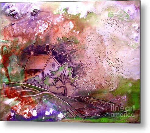 Summer Metal Print featuring the painting Summer Cottage by CJ Rider