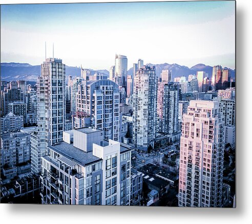 Vancouver Canada Metal Print featuring the photograph Vancouver British Columbia Canada Cityscape 4457 by Amyn Nasser