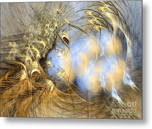 Abstract Fine Art Metal Print featuring the mixed media Abstract art - Seeds of peace by Abstract art prints by Sipo