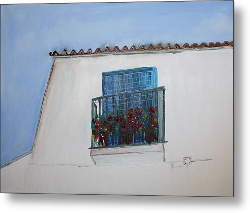 Village Metal Print featuring the painting Ventana by Roger Cummiskey