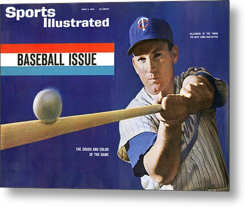 Magazine Cover Metal Print featuring the photograph 1963 Mlb Baseball Preview Issue Sports Illustrated Cover by Sports Illustrated
