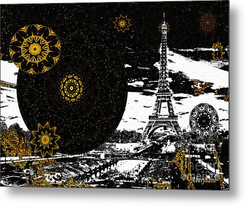 Jazz Metal Print featuring the mixed media City of Lights - Kaleidoscope Moon for Children Gone Too Soon Number 6 by Aberjhani
