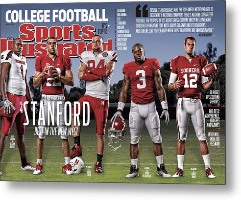 Magazine Cover Metal Print featuring the photograph Stanford University Qb Andrew Luck, 2011 College Football Sports Illustrated Cover by Sports Illustrated
