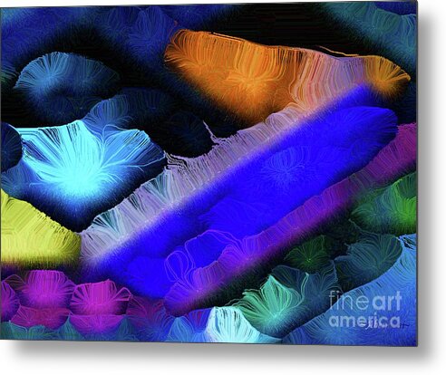Silk-featherbrush Artstyle Paintings Metal Print featuring the digital art Children of Rumis Vision of Love and Peace Number 1 by Aberjhani