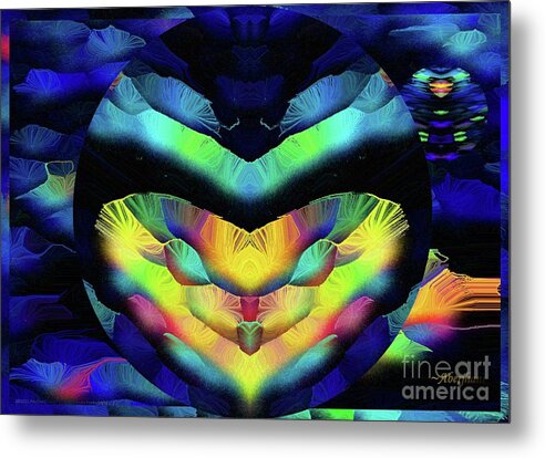 Existential Metal Print featuring the painting Finding Shelter in a Circle of Gratitude Number 2 Existential Heartbeat by Aberjhani