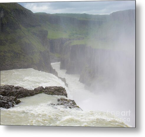 Europe Metal Print featuring the photograph Gullfoss waterfall by Agnes Caruso