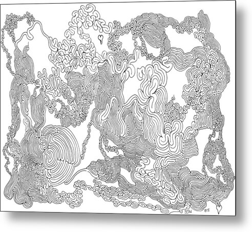 Mazes Metal Print featuring the drawing Infatuation by Steven Natanson