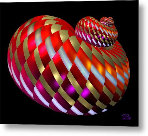 Abstract Metal Print featuring the digital art Spin-Orbit Interaction by Manny Lorenzo